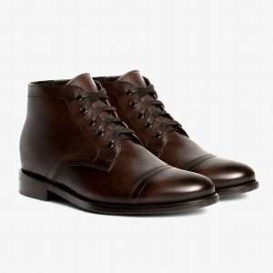 Thursday Boots Cadet Men Lace Up Boots Chocolate | GYS10093CR