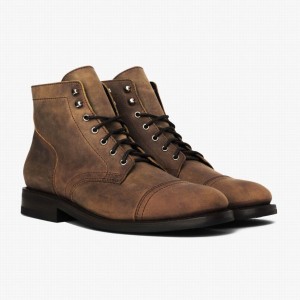 Thursday Boots Captain Men Lace Up Boots Brown | EEJ4743UH