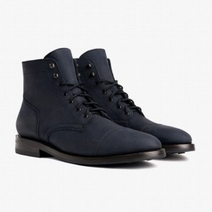 Thursday Boots Captain Men Lace Up Boots Navy | VNU686US