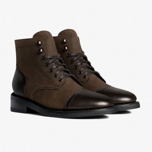 Thursday Boots Captain Men Lace Up Boots Coffee | YJC4544JA