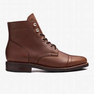 Thursday Boots Captain Women Lace Up Boots Brown | DKR6010EP