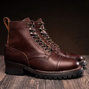 Thursday Boots Challenger Men Lace Up Boots Chocolate | GML2479IO