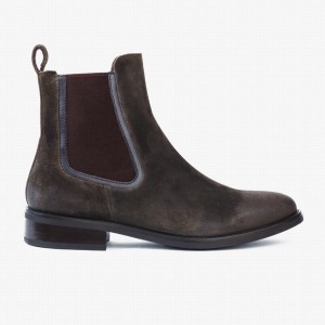 Thursday Boots Duchess Women Chelsea Boots Dark Olive | SIH5428HN