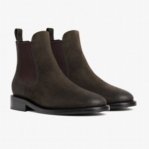 Thursday Boots Duke Men Chelsea Boots Dark Olive | ERO2035GJ