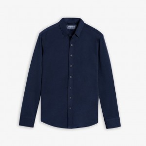 Thursday Boots Everyday Button-Down Men Shirts Navy | FHU8179ZS