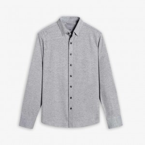 Thursday Boots Everyday Button-Down Men Shirts Light Grey | RMN9388OR