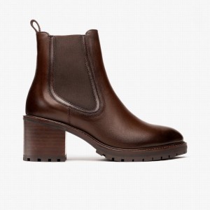 Thursday Boots Knockout Women Chelsea Boots Chocolate | LHZ249CZ