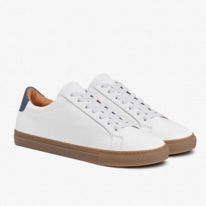 Thursday Boots Legacy Women Low-Top Sneakers White Indigo | QKN2834UC