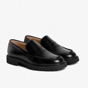 Thursday Boots Penny Women Loafers Black | KUU6934YW