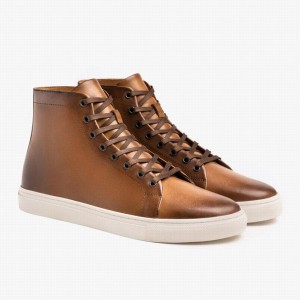 Thursday Boots Premier Men High-Top Sneakers Toffee | YOA1020LO