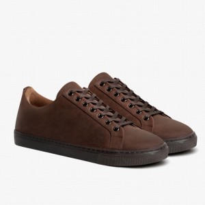 Thursday Boots Premier Men Low-Top Sneakers Dark Brown | PVR7442BY