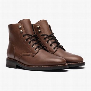 Thursday Boots President Men Lace Up Boots Chocolate | PUE4218JM