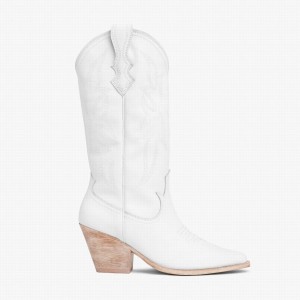 Thursday Boots Rodeo Women Western Boots White | IQU5682YR