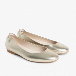 Thursday Boots Scrunch Women Ballet Flats Gold | SDT1585VT