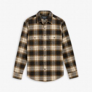 Thursday Boots Summit Flannel Men Shirts Gold | IYT1659RM