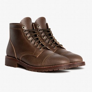 Thursday Boots Vanguard Men Lace Up Boots Beige | VHO720ZW