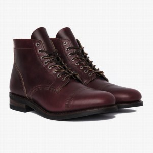 Thursday Boots Vanguard Men Lace Up Boots Red Brown | RFM3679XI