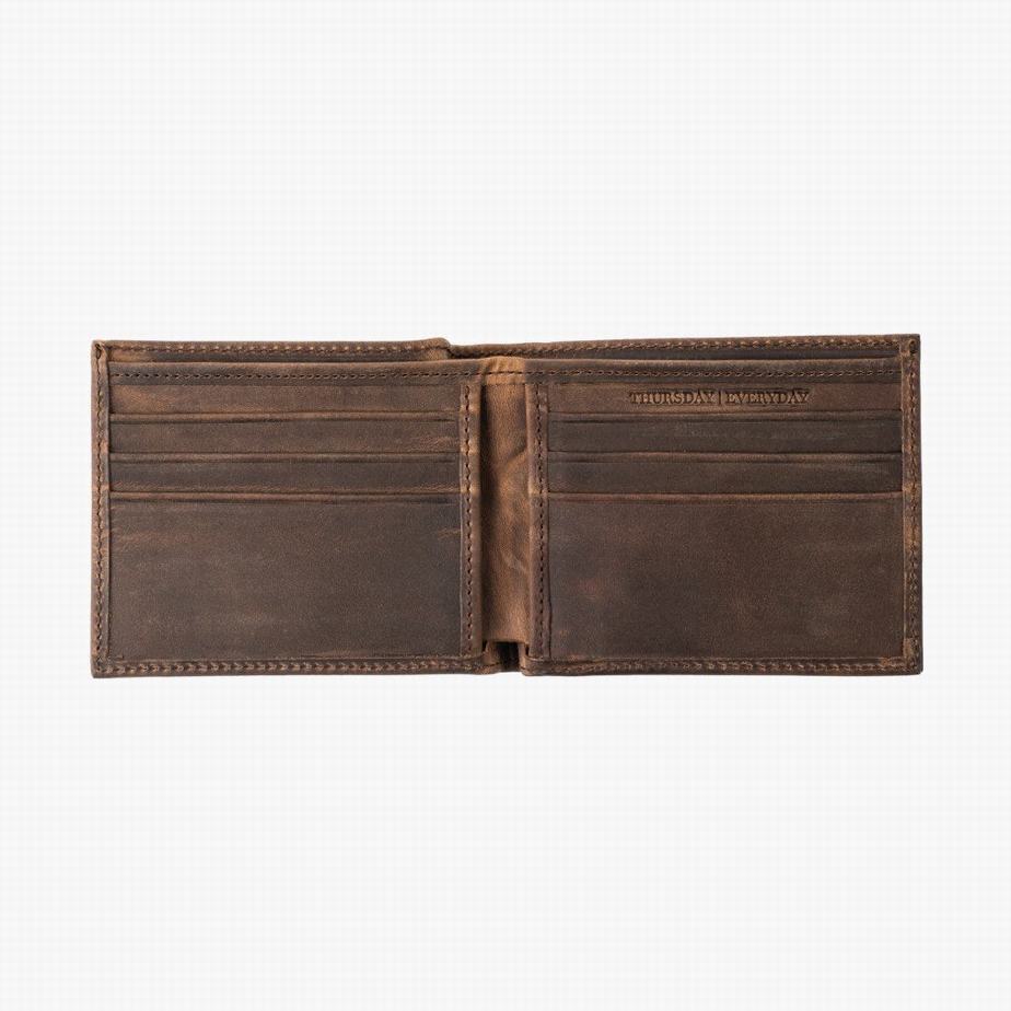 Thursday Boots Bifold Men Wallets Brown | TYQ8257FE