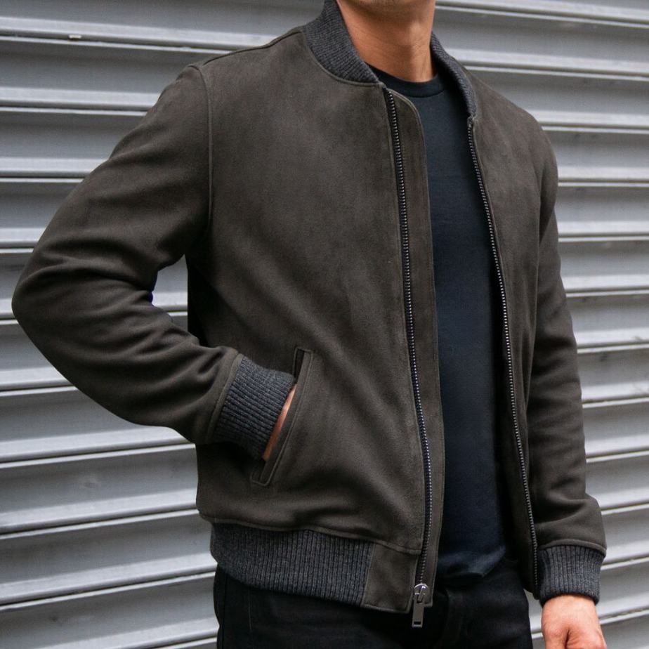 Thursday Boots Bomber Men Jackets Dark Grey | PZO388JK