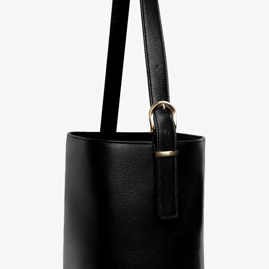 Thursday Boots Bucket Women Bags Black Gold | KPY1699HN