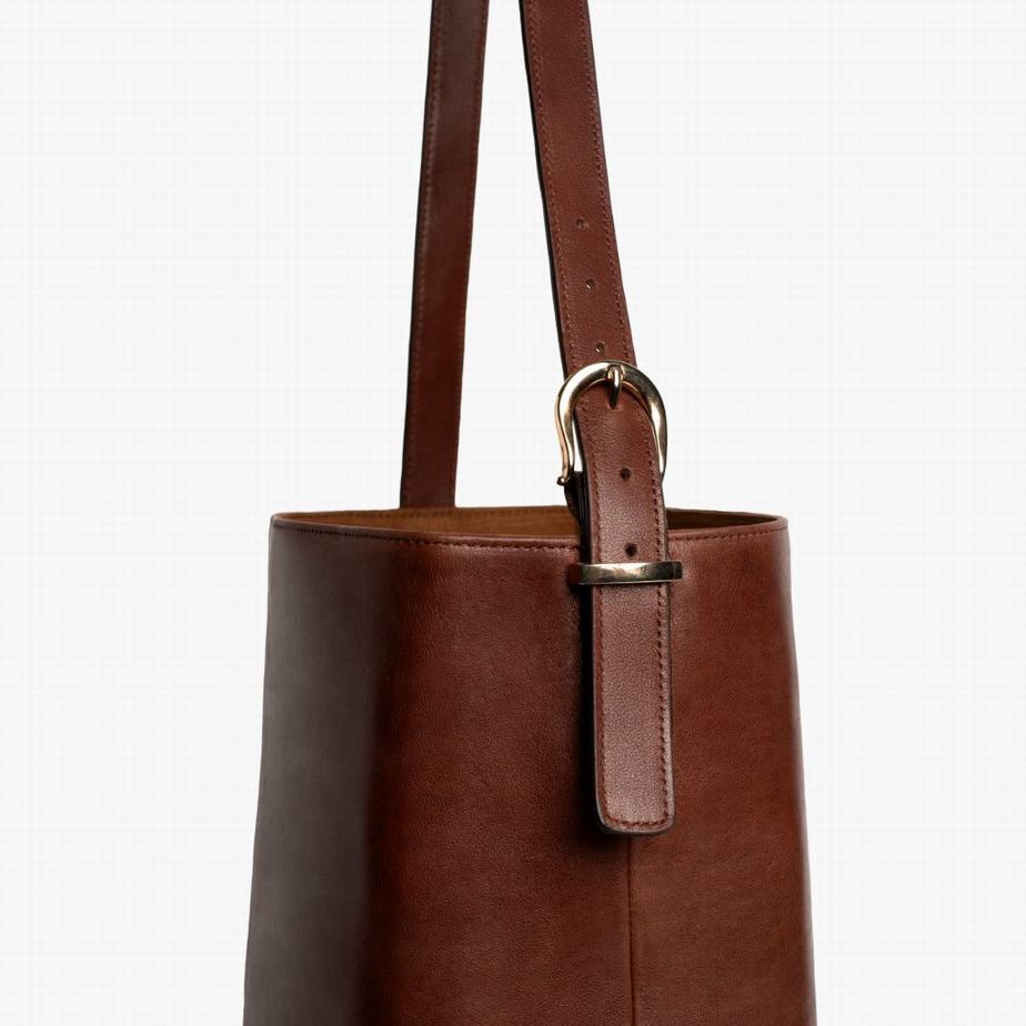 Thursday Boots Bucket Women Bags Chocolate | UCZ2832PL