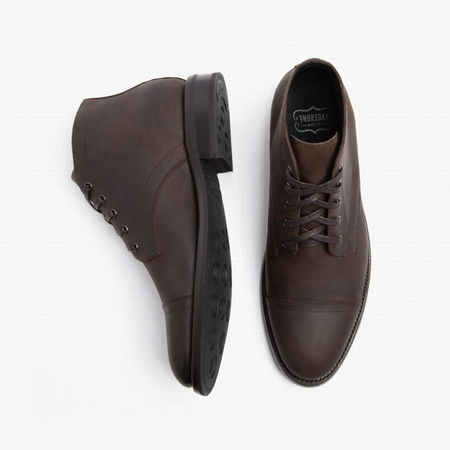 Thursday Boots Cadet Men Chukka Boots Brown | ORC614IX