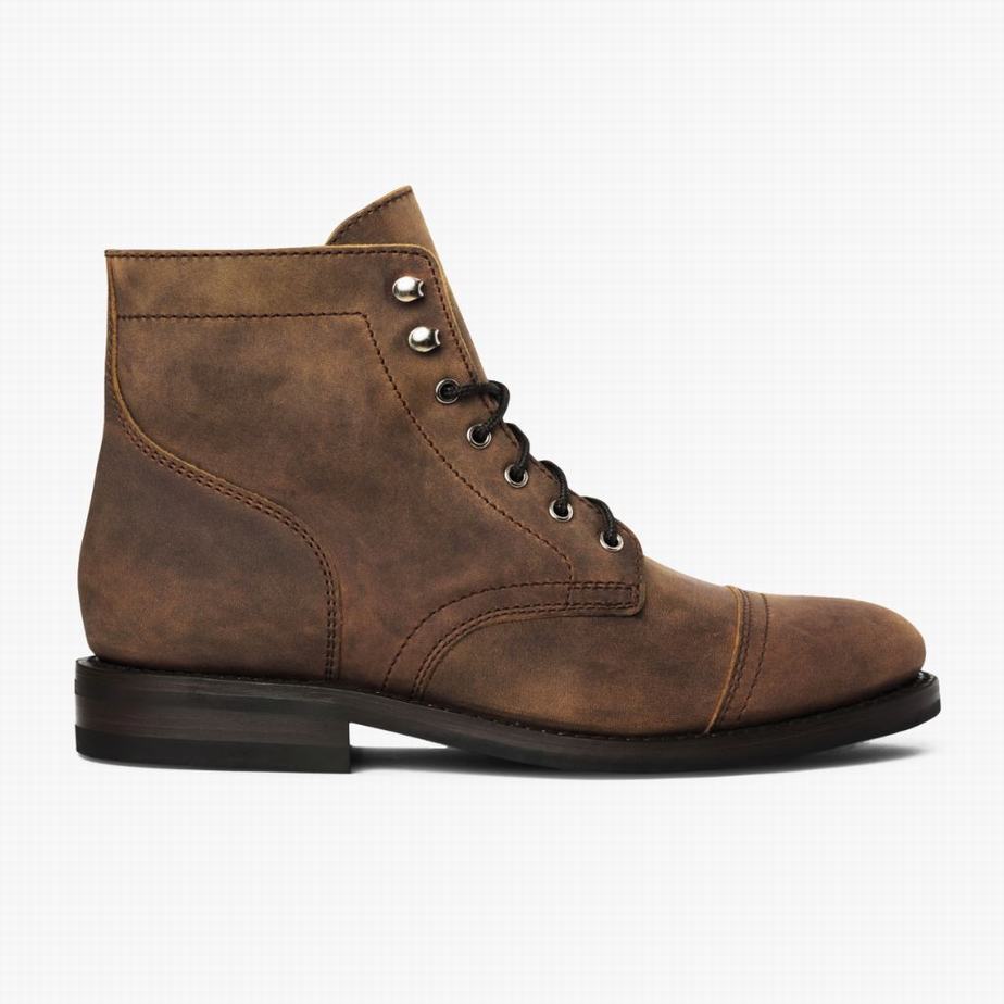 Thursday Boots Captain Men Lace Up Boots Brown | EEJ4743UH