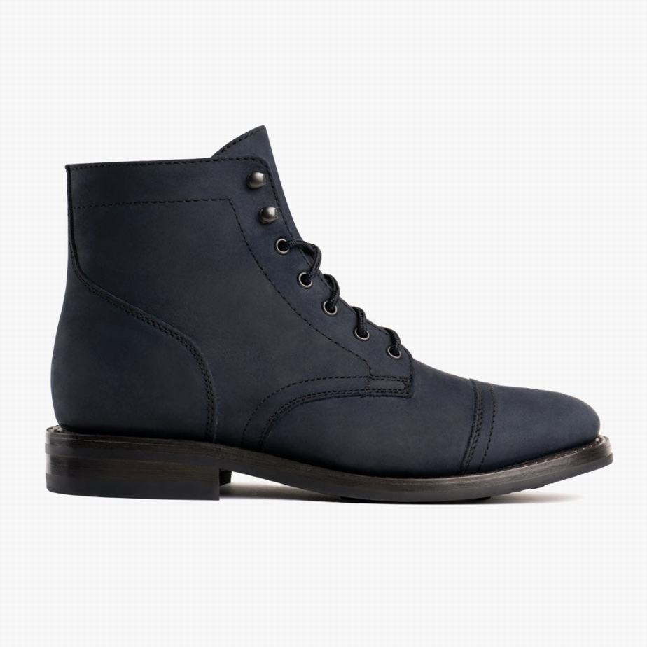 Thursday Boots Captain Men Lace Up Boots Navy | VNU686US