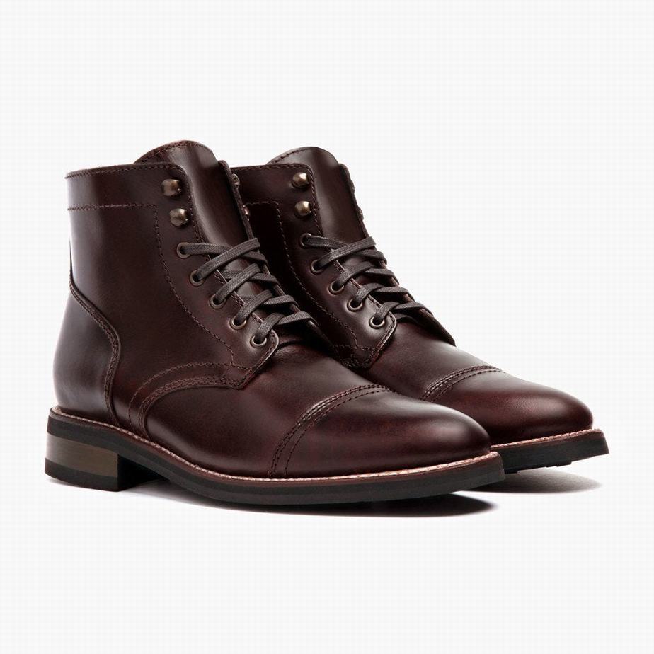 Thursday Boots Captain Men Lace Up Boots Brown | ZJO3247HO