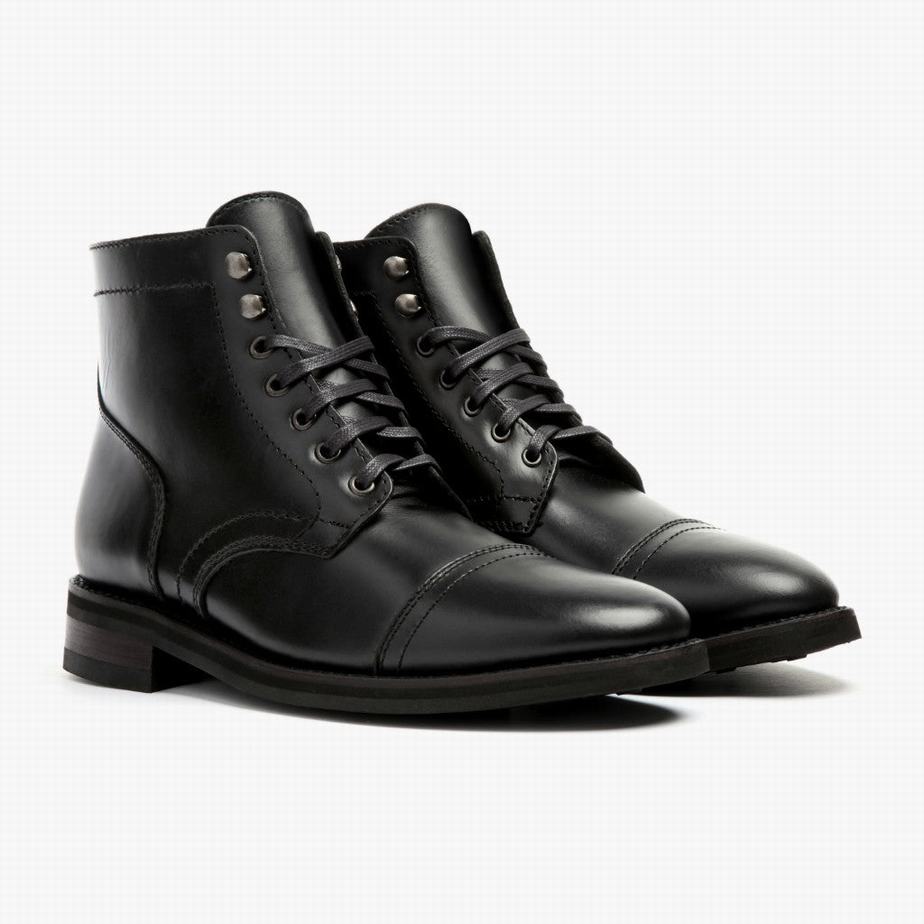 Thursday Boots Captain Men Lace Up Boots Black | PWD9144UT