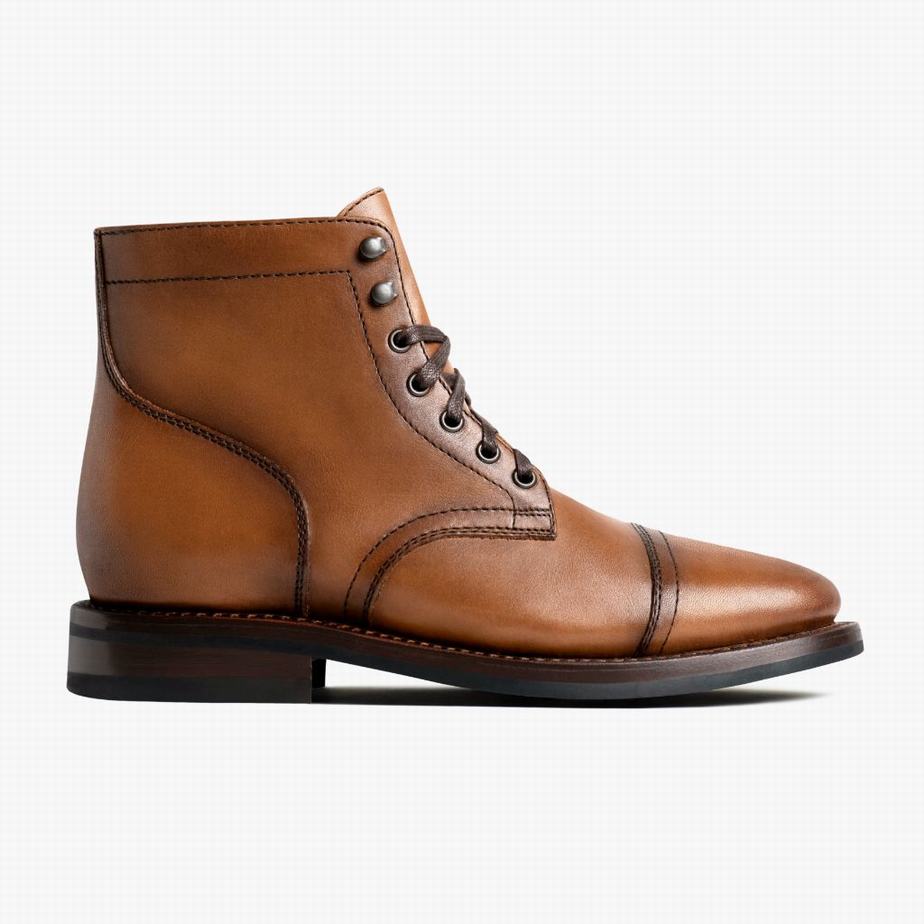 Thursday Boots Captain Men Lace Up Boots Toffee | CGN9990NY