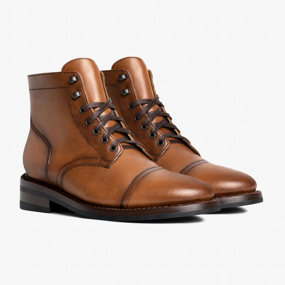 Thursday Boots Captain Men Lace Up Boots Toffee | CGN9990NY