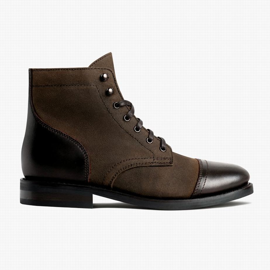 Thursday Boots Captain Men Lace Up Boots Coffee | YJC4544JA