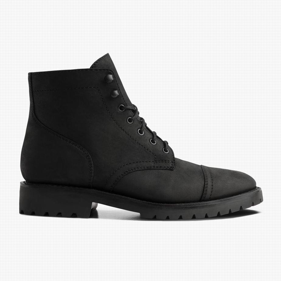 Thursday Boots Captain StormKing® Men Lace Up Boots Black | ITK9647JY