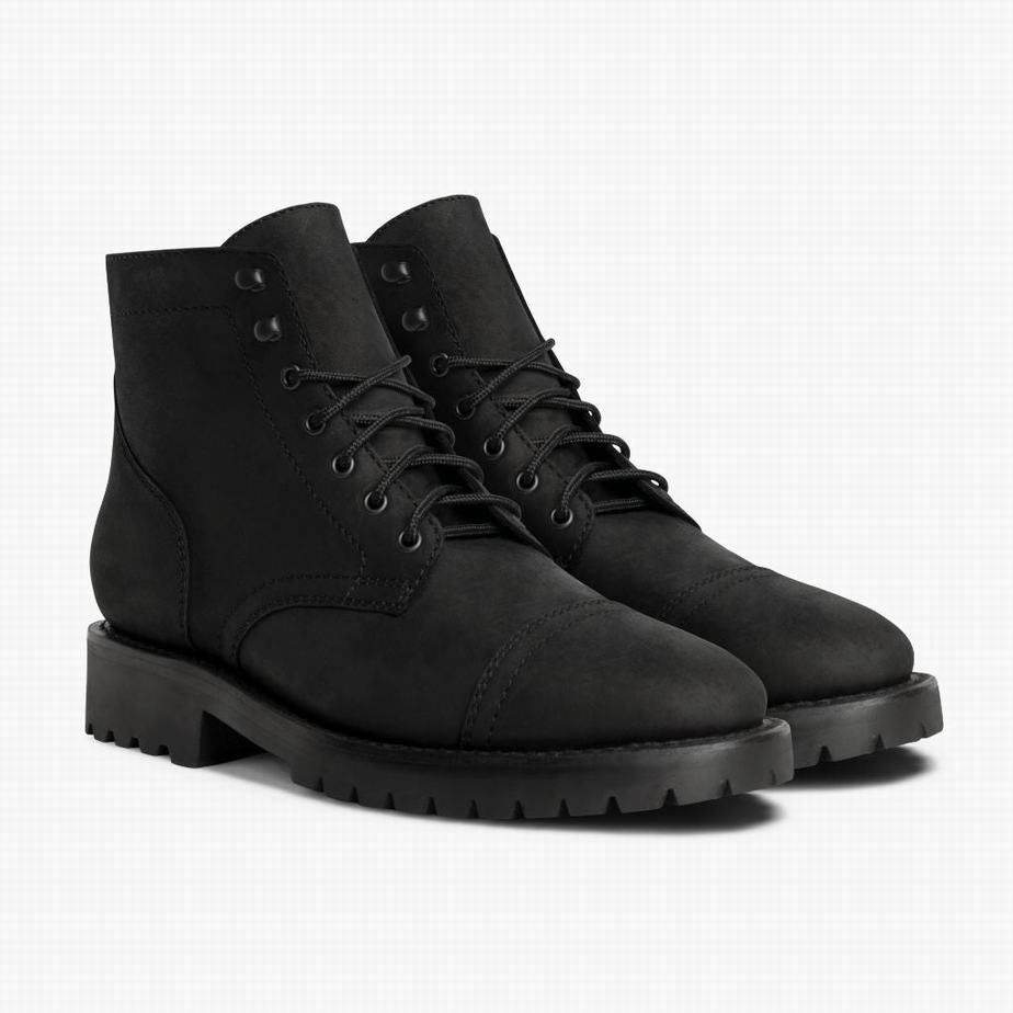 Thursday Boots Captain StormKing® Men Lace Up Boots Black | ITK9647JY