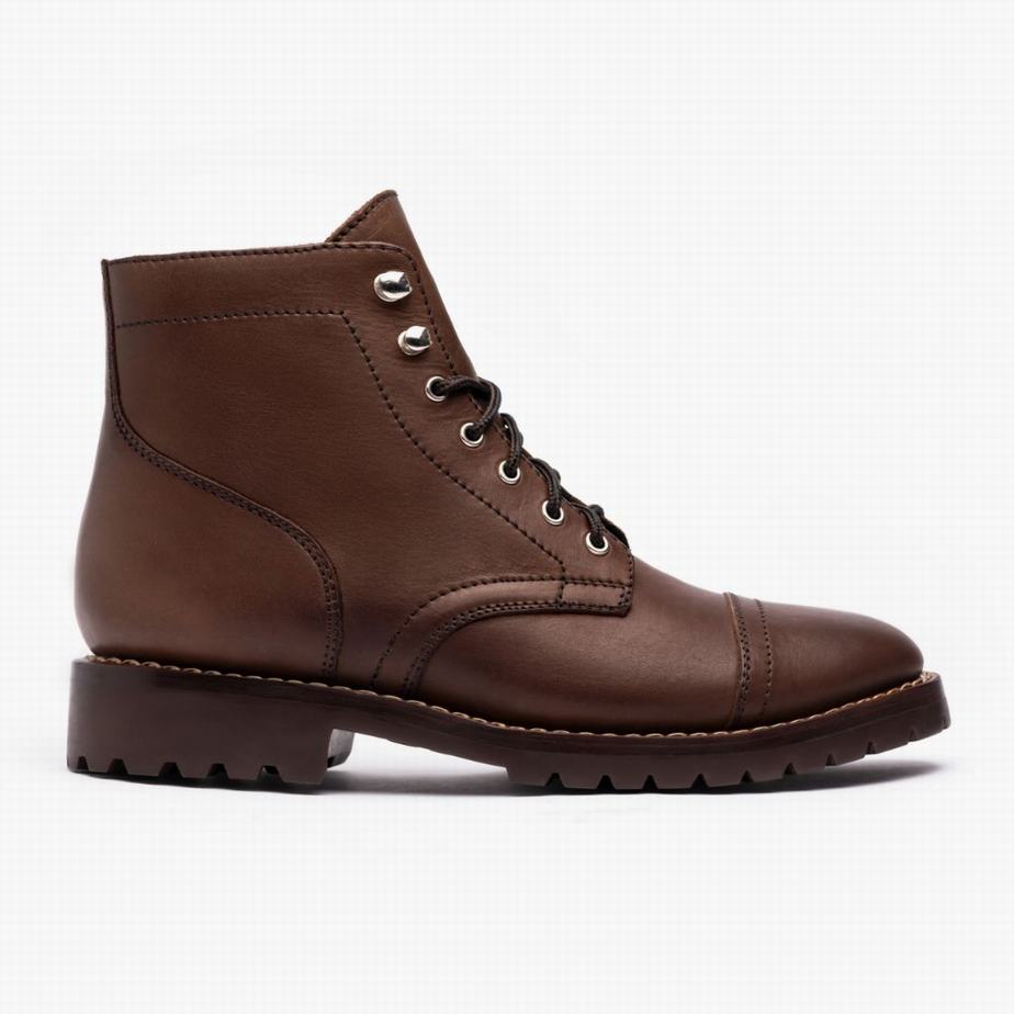 Thursday Boots Captain StormKing® Men Lace Up Boots Chocolate | FYW930BS