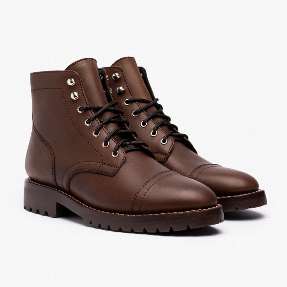 Thursday Boots Captain StormKing® Men Lace Up Boots Chocolate | FYW930BS