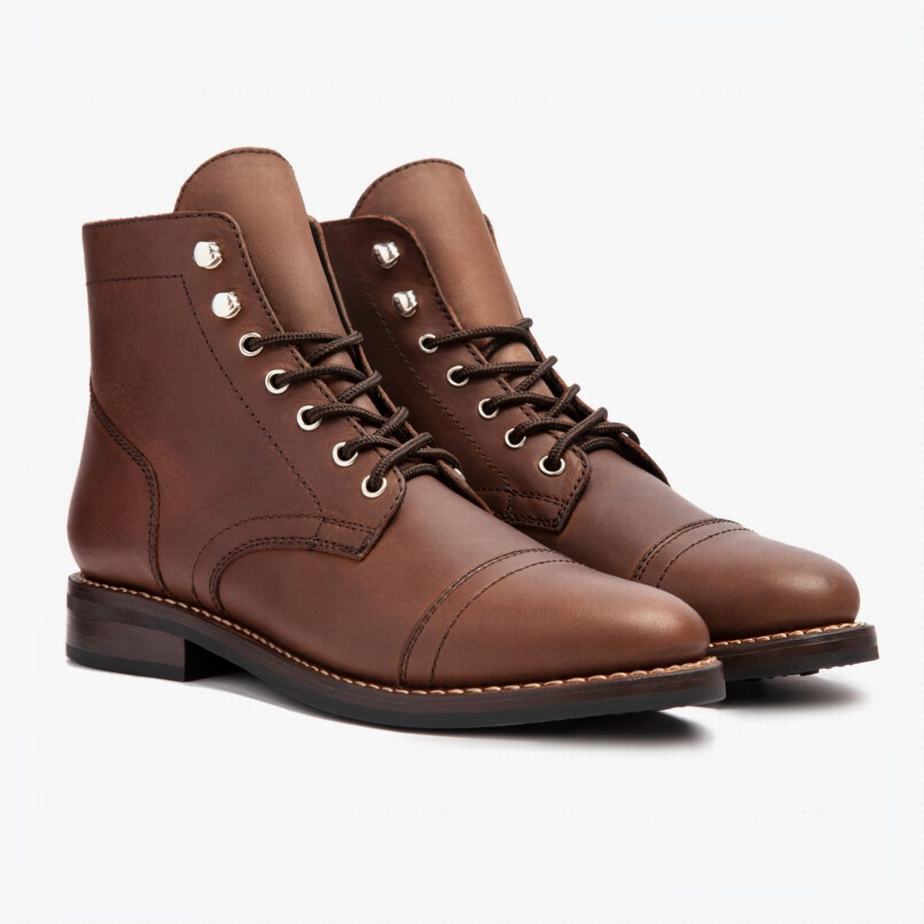 Thursday Boots Captain Women Lace Up Boots Brown | DKR6010EP