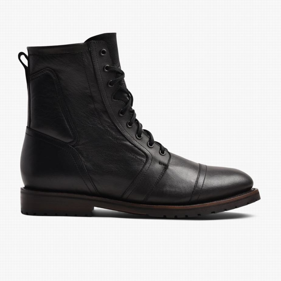 Thursday Boots Casa Moto Men Lace Up Boots Black | RPJ174OW