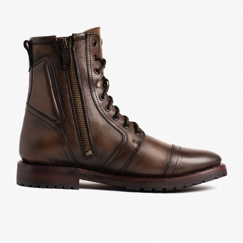 Thursday Boots Casa Moto Men Lace Up Boots Chocolate | LLB3277AB