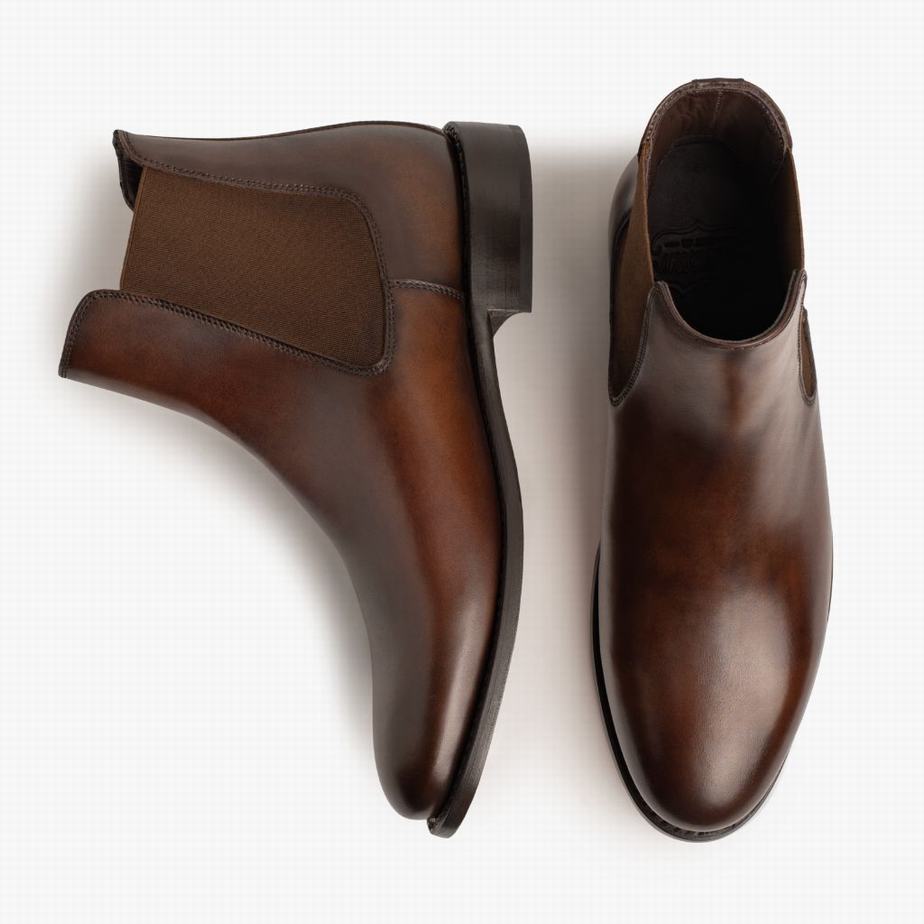 Thursday Boots Cavalier Men Chelsea Boots Chocolate | YHU3762YL