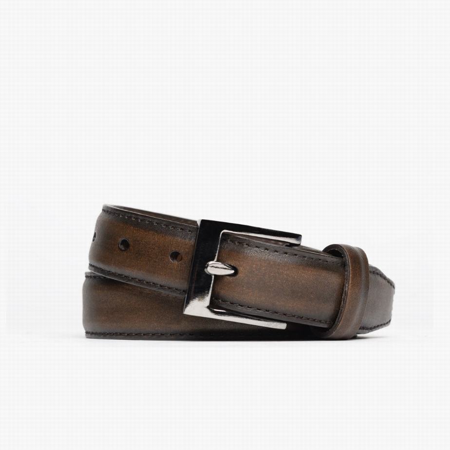 Thursday Boots Classic Leather Men Belts Black Coffee | TQD8655CM