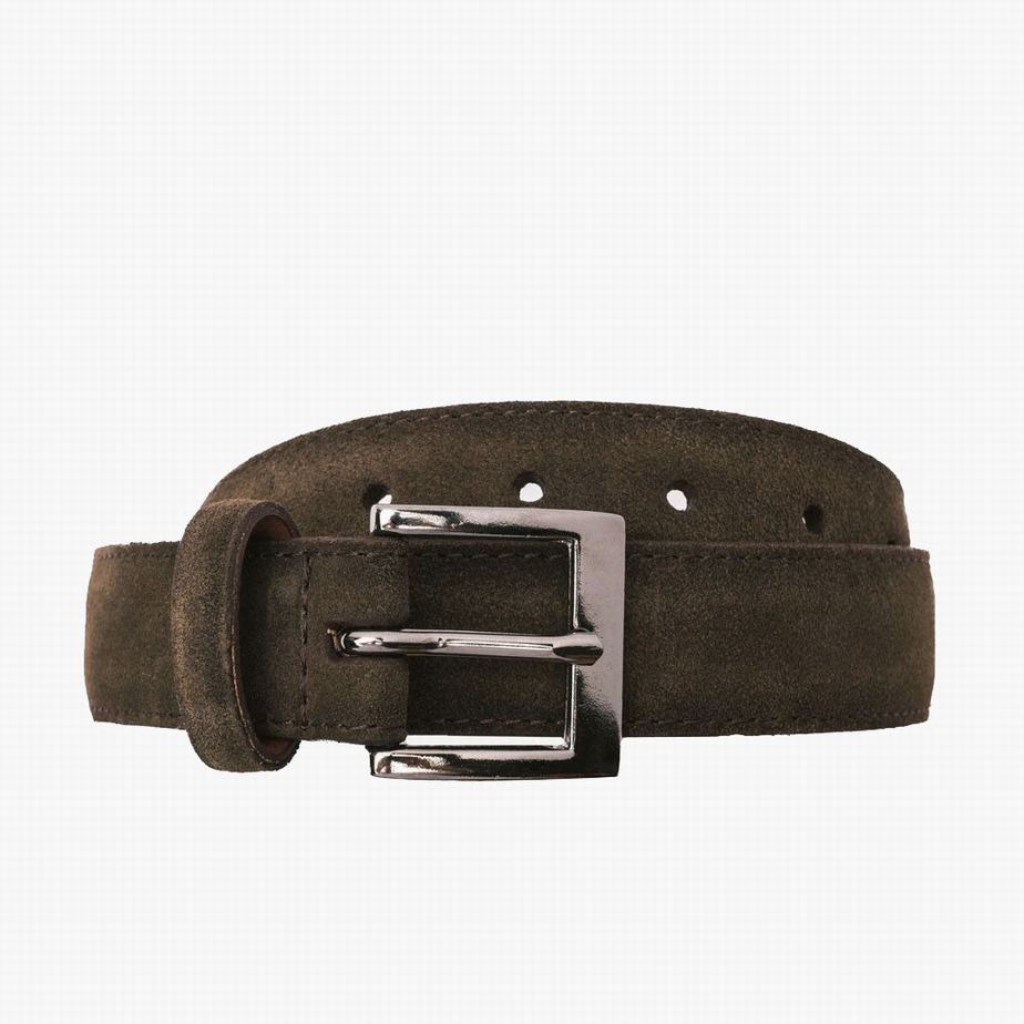 Thursday Boots Classic Leather Men Belts Dark Olive | WFF7770WN