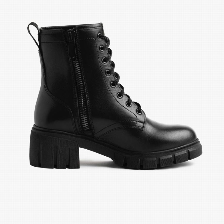 Thursday Boots Coda Women Lace Up Boots Black | TUN8667FF