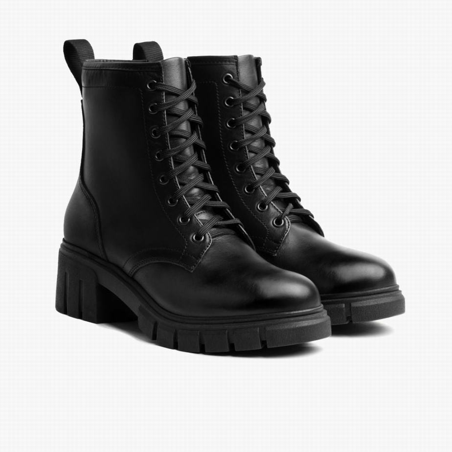 Thursday Boots Coda Women Lace Up Boots Black | TUN8667FF