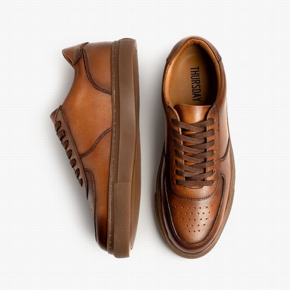 Thursday Boots Court Men Low-Top Sneakers Toffee | AIR139IL