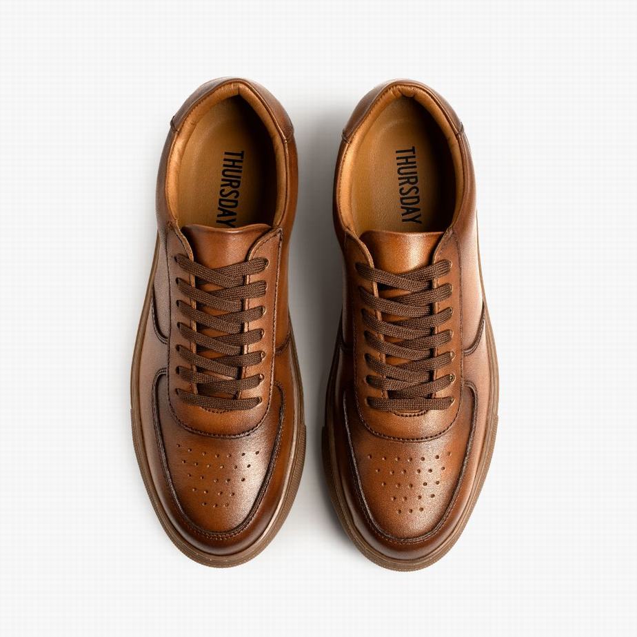 Thursday Boots Court Men Low-Top Sneakers Toffee | AIR139IL