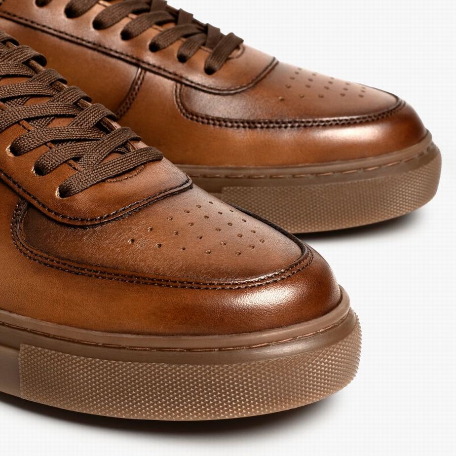 Thursday Boots Court Men Low-Top Sneakers Toffee | AIR139IL