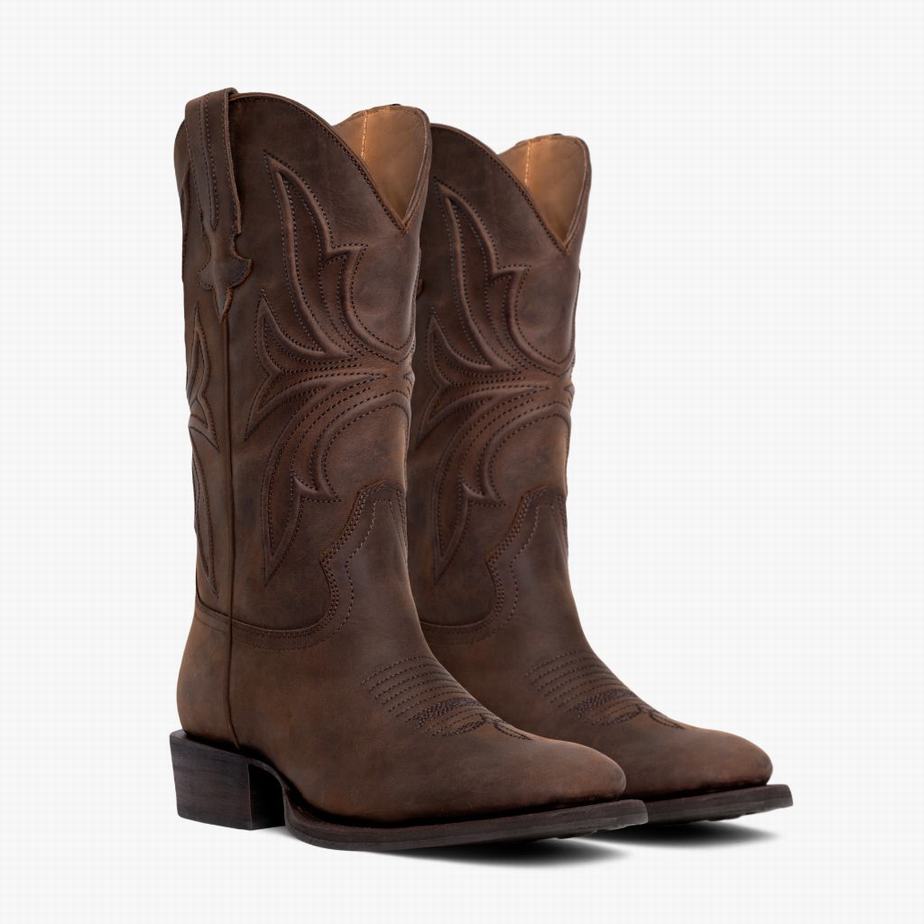 Thursday Boots Desperado Men Western Boots Chocolate | TXJ1234YG