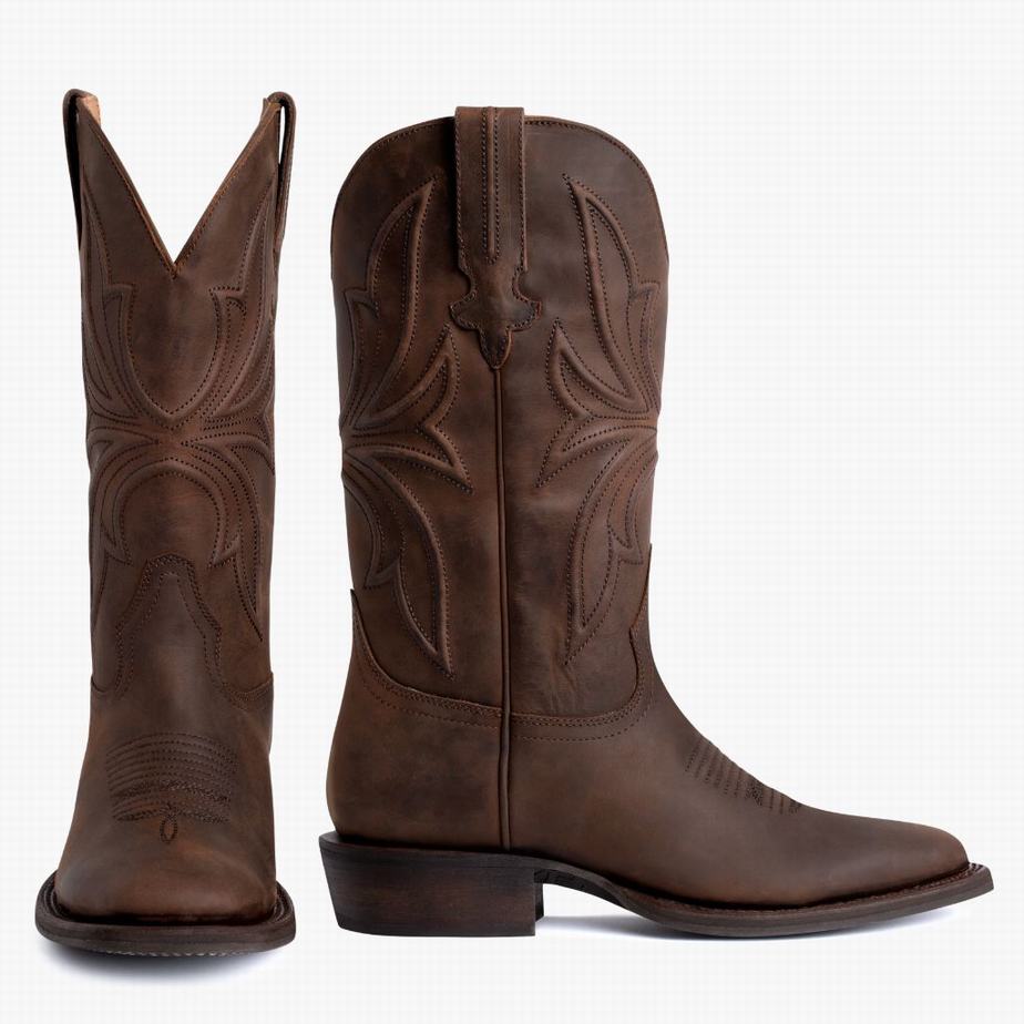 Thursday Boots Desperado Men Western Boots Chocolate | TXJ1234YG